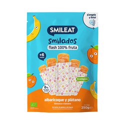 SMILEAT BIO 100% ovocné zmrzlinky k zamražení meruňka a banán 5ks 6M+ 250g
