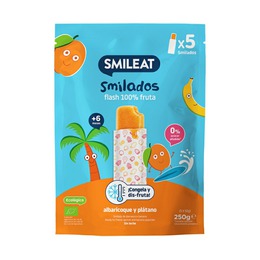 SMILEAT BIO 100% ovocné zmrzlinky k zamražení meruňka a banán 5ks 6M+ 250g