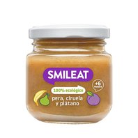 Smileat BIO ovocný příkrm hruška, švestka a banán 6M+ 130g