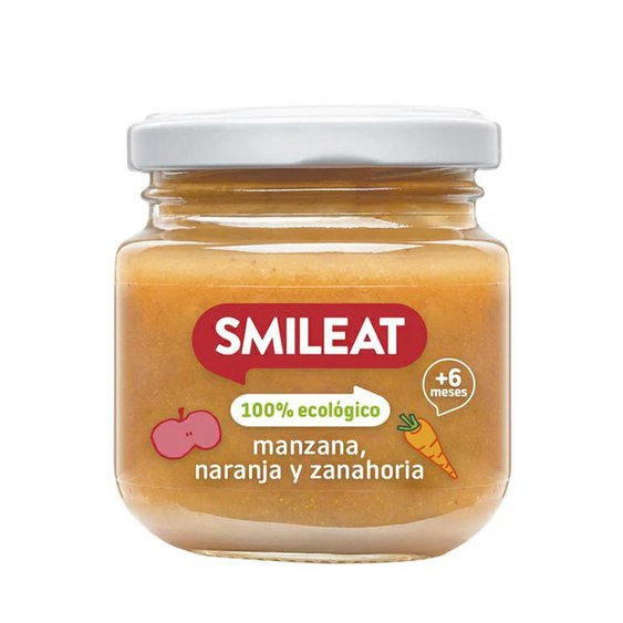 Smileat BIO příkrm jablko, karotka a pomeranč 6M+ 130g