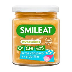 SMILEAT BIO příkrm krůta s rýží a zeleninou s extra panenským olivovým olejem 10M+ 230g