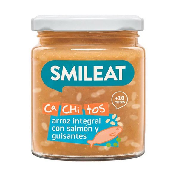 SMILEAT BIO příkrm losos s hnědou rýží s extra panenským olivovým olejem 10M+ 230g