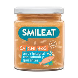SMILEAT BIO příkrm losos s hnědou rýží s extra panenským olivovým olejem 10M+ 230g