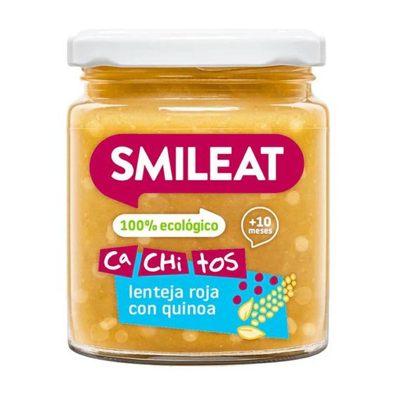 SMILEAT BIO příkrm quinoa s červenou čočkou a zeleninou s extra panenským olivovým olejem