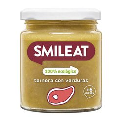 SMILEAT BIO příkrm telecí se zeleninou s extra panenským olivovým olejem 6M+ 230g