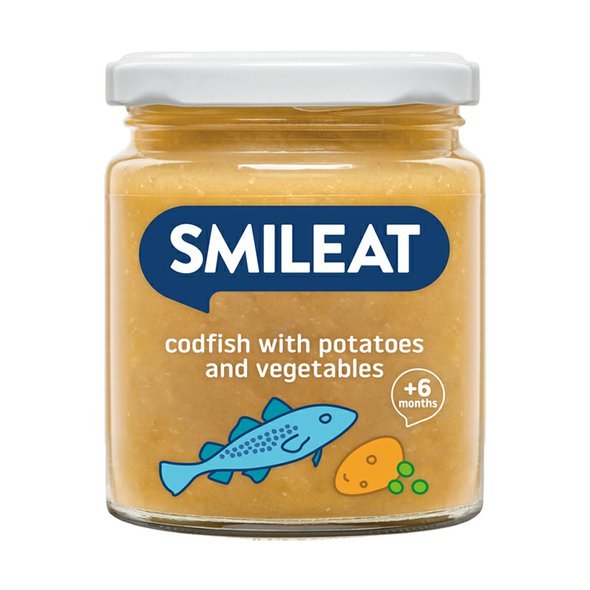 Smileat BIO příkrm divoká treska s brambory, zeleninou s olivovým olejem 6M+ 230g