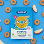 SMILEAT BIO špaldové sušenky s jablečnou šťávou a extra panenským olivovým olejem 10M+ 220g. Ideální zdravá svačina bez přidaného cukru a aromat.