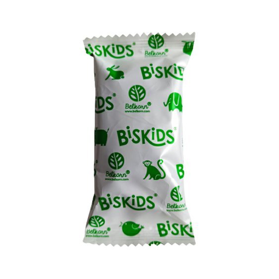 Vzorek Biskids BIO dětských celozrnných sušenek Natural. Ideální svačinka pro děti.